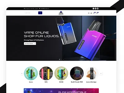 Rauch Genuss — Vape & E-Liquid Website Design figma design landing page design web design website development