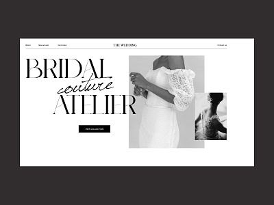 Bridal atelier design landing ui web design wedding