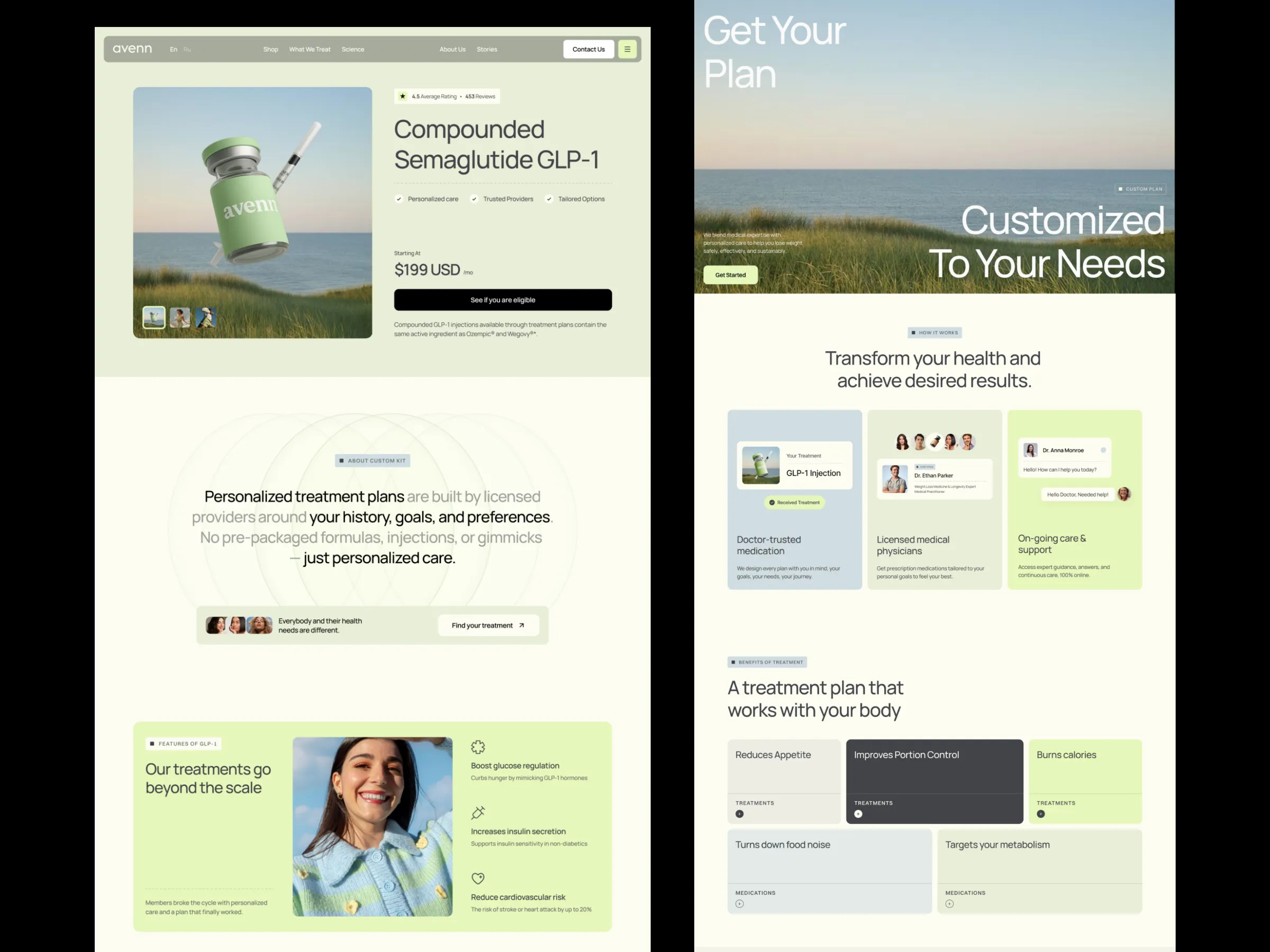 Weight Loss - Telehealth Landing page design avenn avenn telehealth avenn website beauty conversion website cosmetic cro glp 1 nad= premium website semaglutide telehealth telehealth website telehealth wesite telemedicine website web design web designer weight loss weight loss website