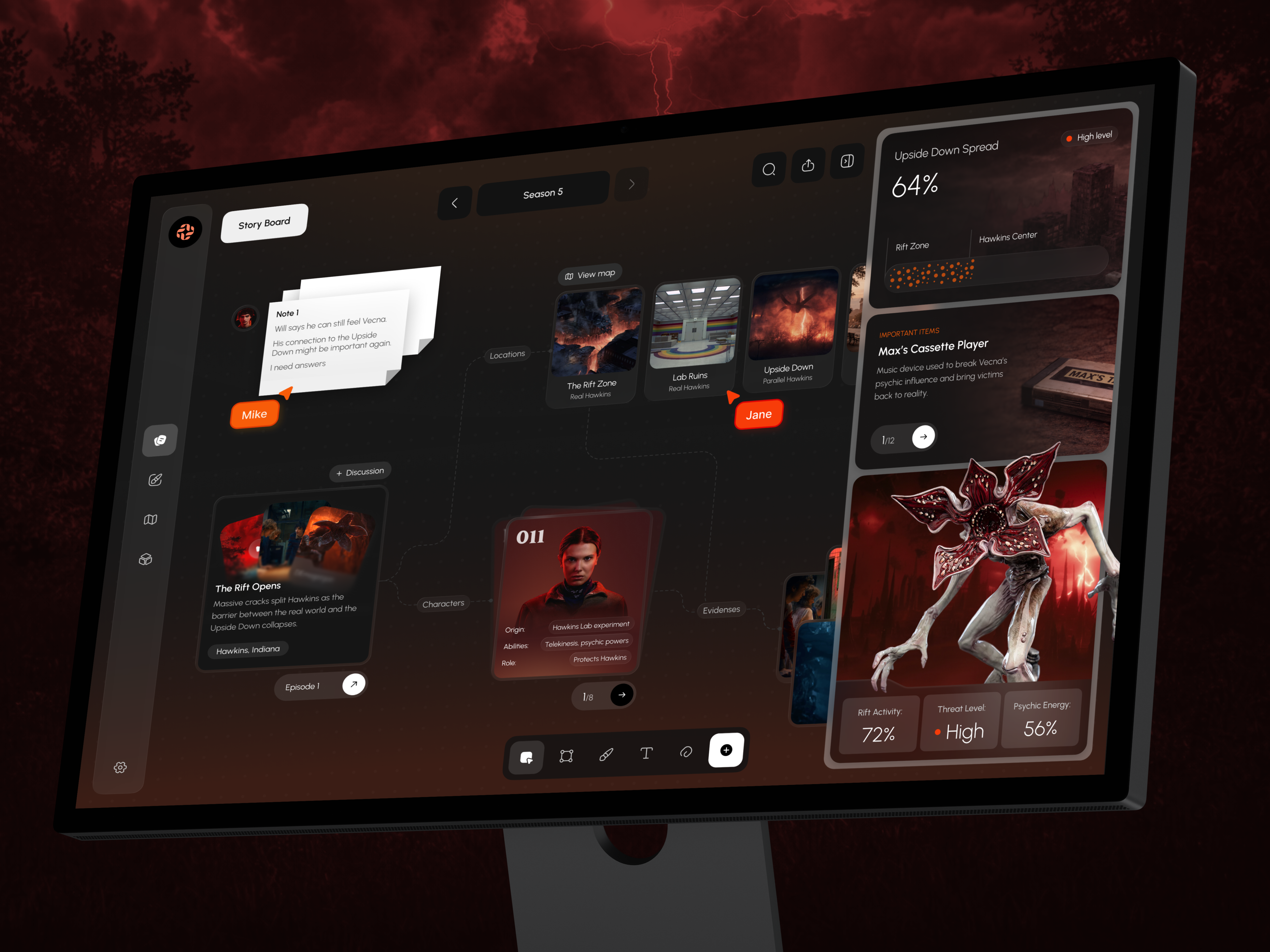 Stranger Things Design — Interactive Storytelling Platform