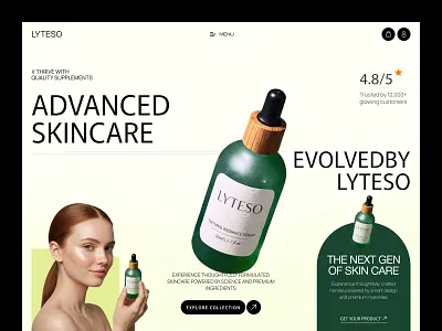 Lyteso — Skin Care Product E-commerce website beauty product beauty product website beauty website beautyui best design agency designagnecy ecommerce ecommercedesign landing page online shopping online store seative shopifydesign skin health skin treatment skincare skincare e commerce website skincare website skincarebrand uiux