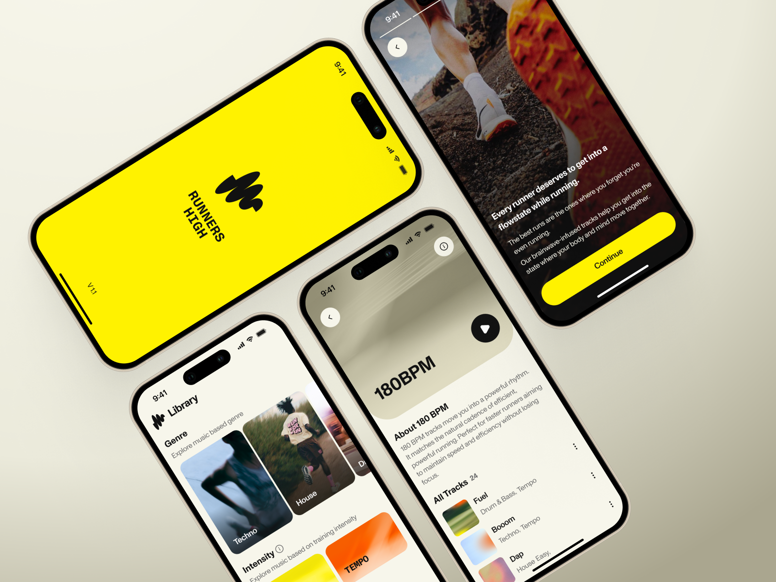 Example of Music-Powered Training App Design