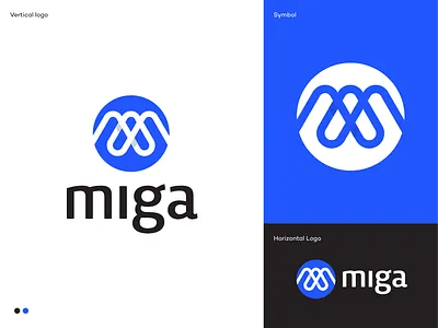 Miga Unused Logo Proposal agency branding brand identity branding digital marketing logo logodesign logodesigner marketing agency minimal logo modern logo symbol unused