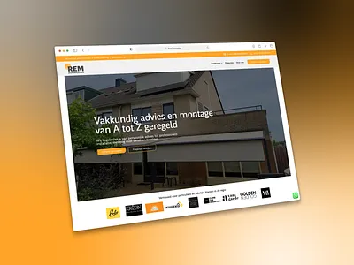 Redesign - REM Zonwering design hero home homepage page ui website