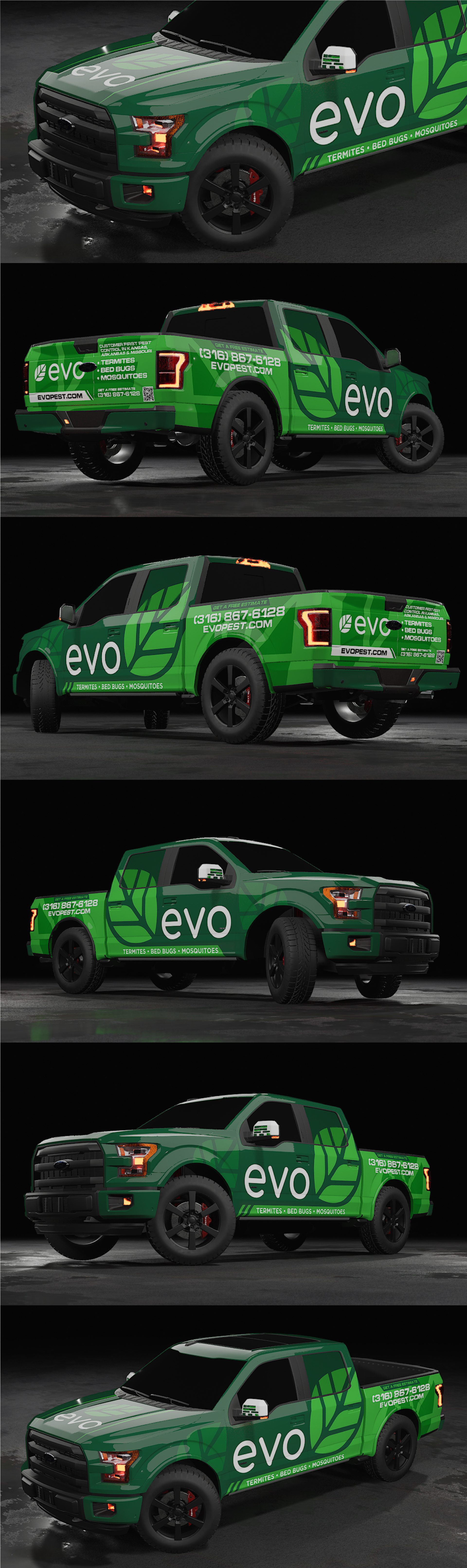 EVO PEST CONTROL I TRUCT WRAP branding creative wrap graphic design innovative wrap truct wrap wrap