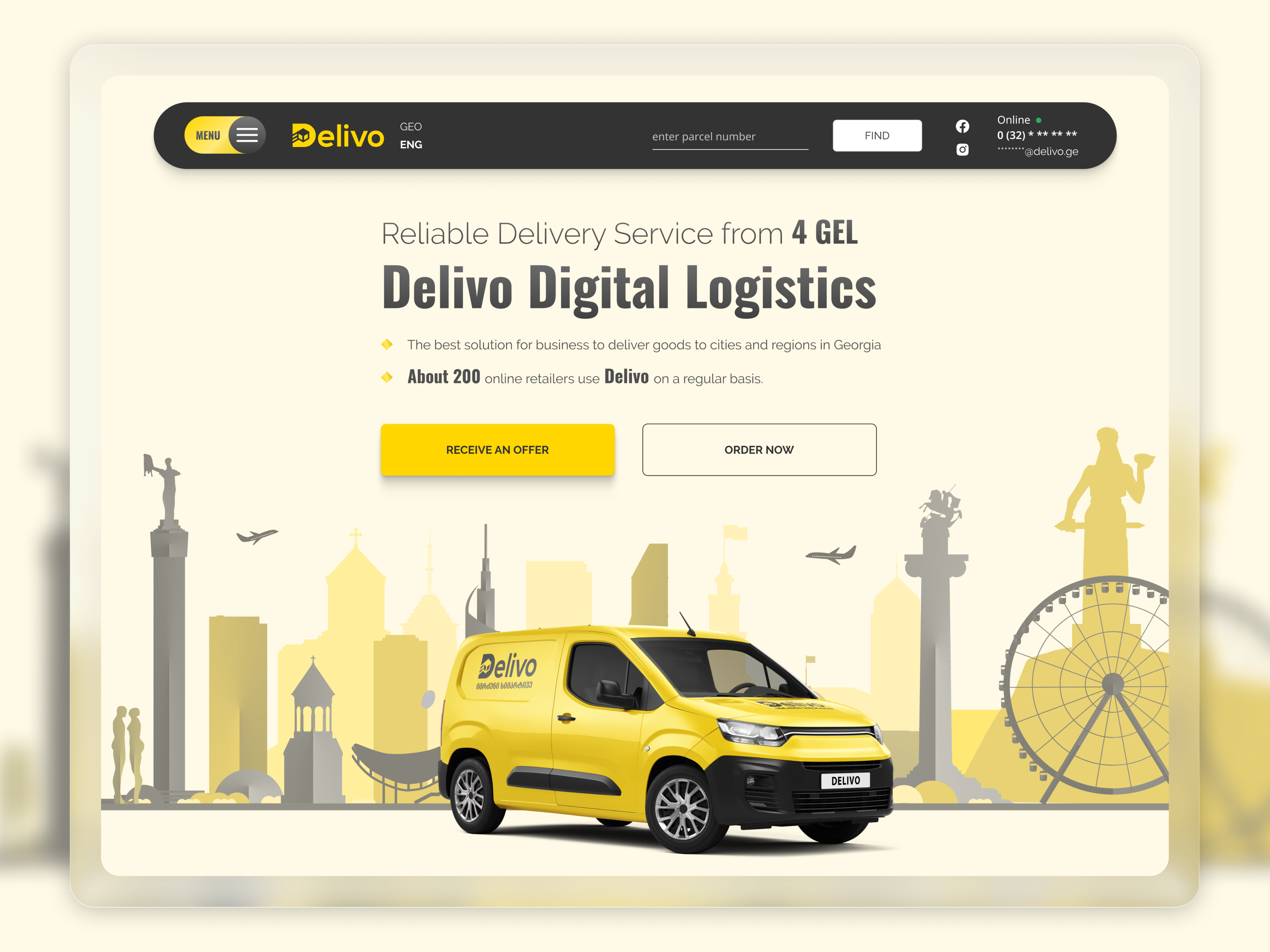 Logistic company Landing page