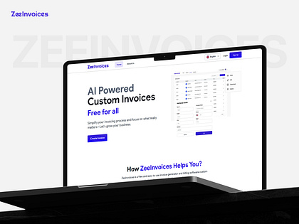 AI-Powered Invoice Generator & Billing Platform | UI UX Design