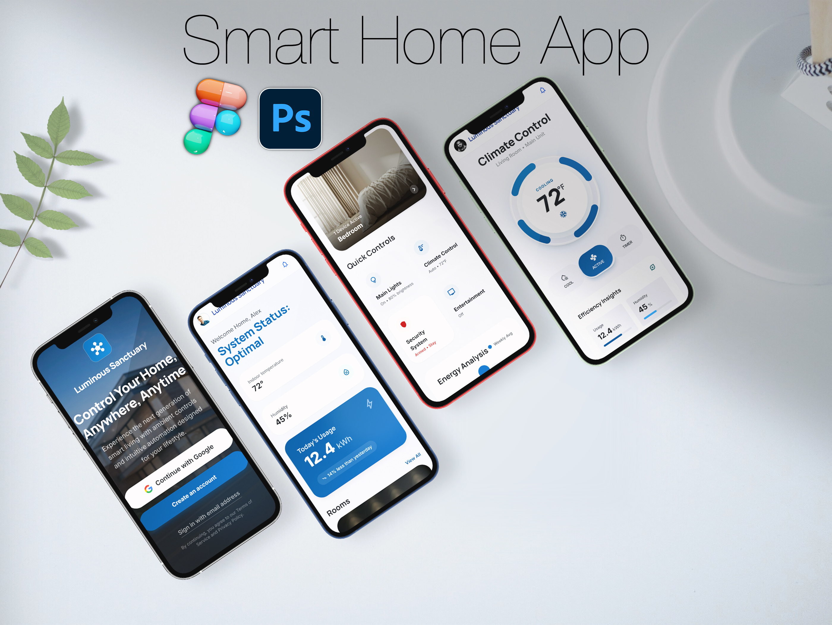 Smart Home Mobile App UI | Clean Dashboard Design android app design app design branding dashboard design system designinspiration dribbble figma mobile app mobile app design product design smart app smart home smart home app ui design ui ux design ux design