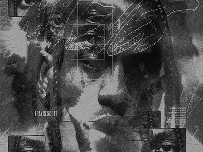 Visual direction for Travis Scott album art collage cover art design graphic design mixed media
