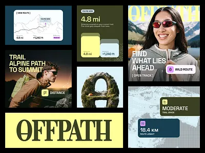 Offpath App Branding brand brand guidelines brand identity brand sign branding design graphic design halo lab identity logo logo design logotype marketing packaging smm startup visual identity