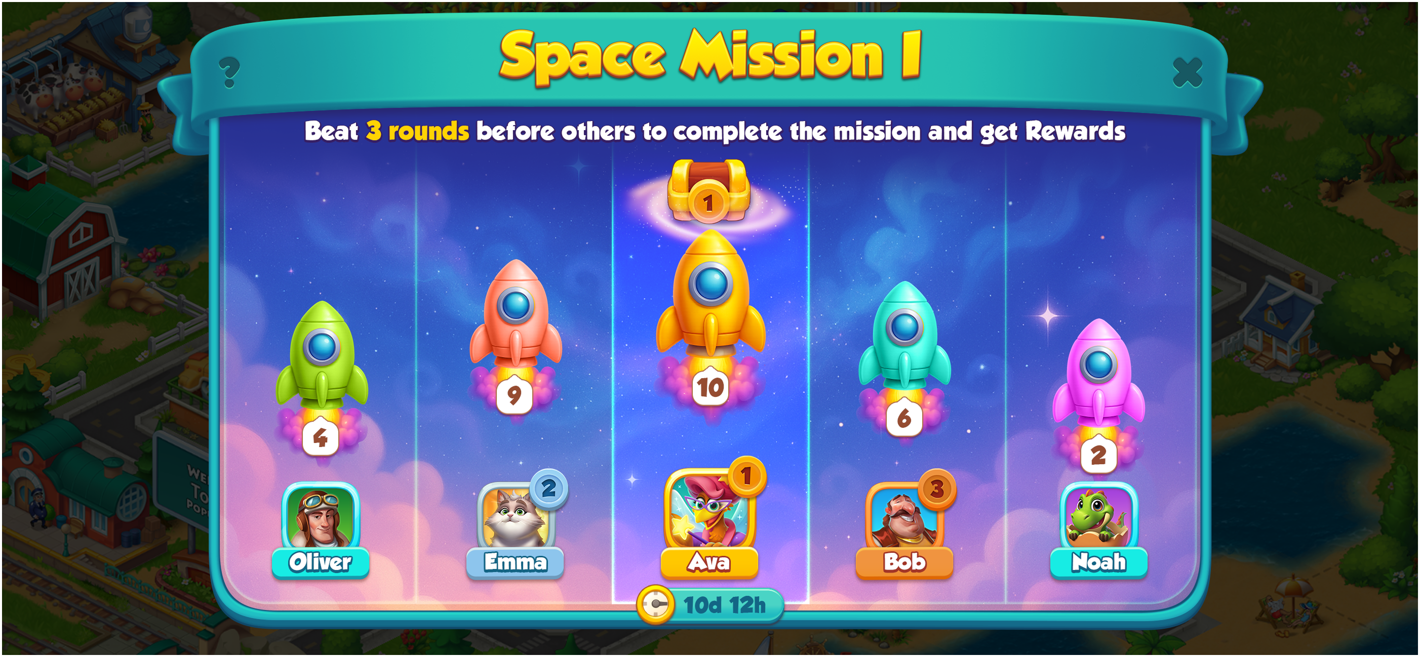 Leader Competition design development game leaderboard space towntownship ui ux