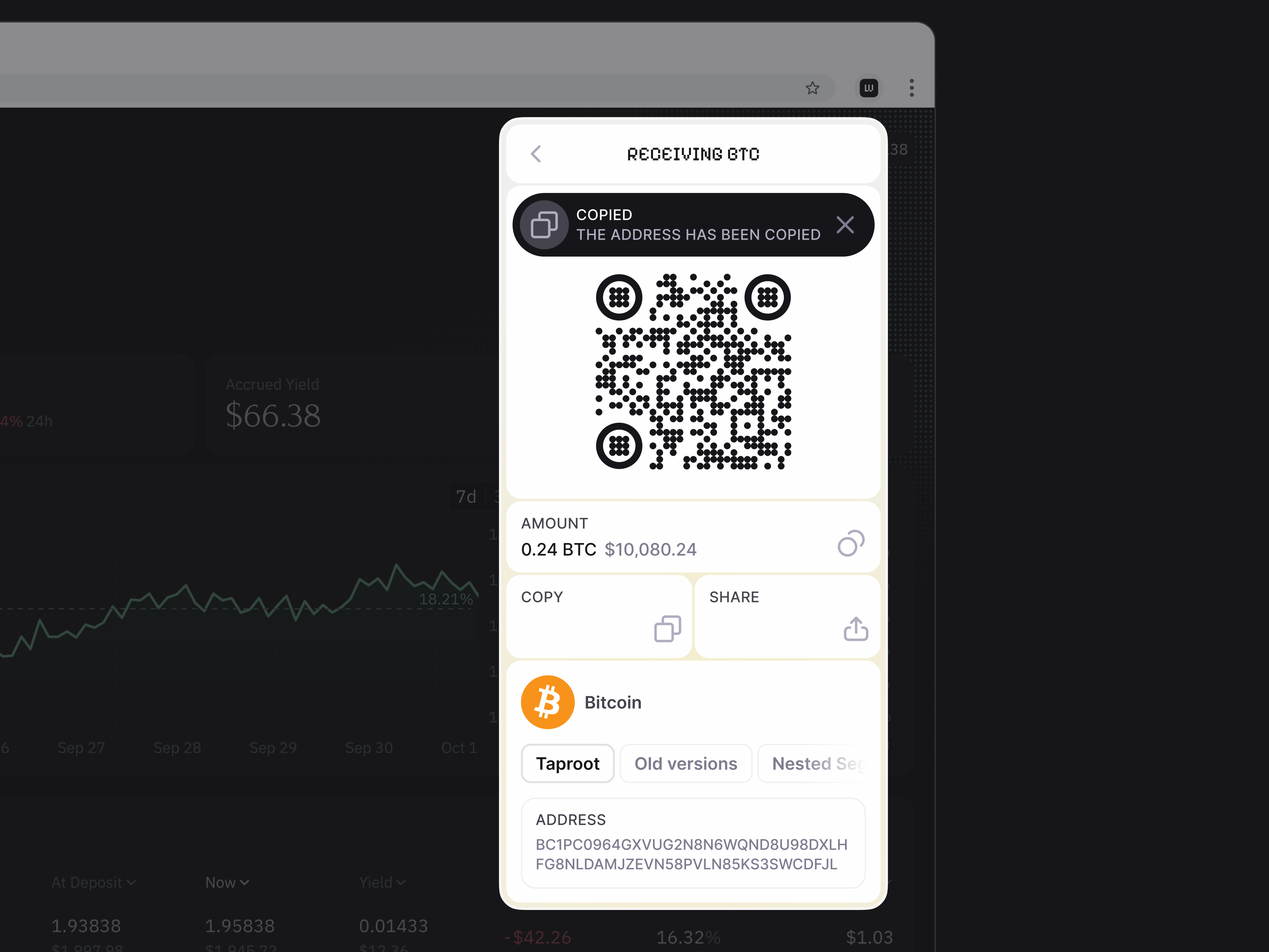 Crypto Wallet App UI Kit — Receive Flow Update