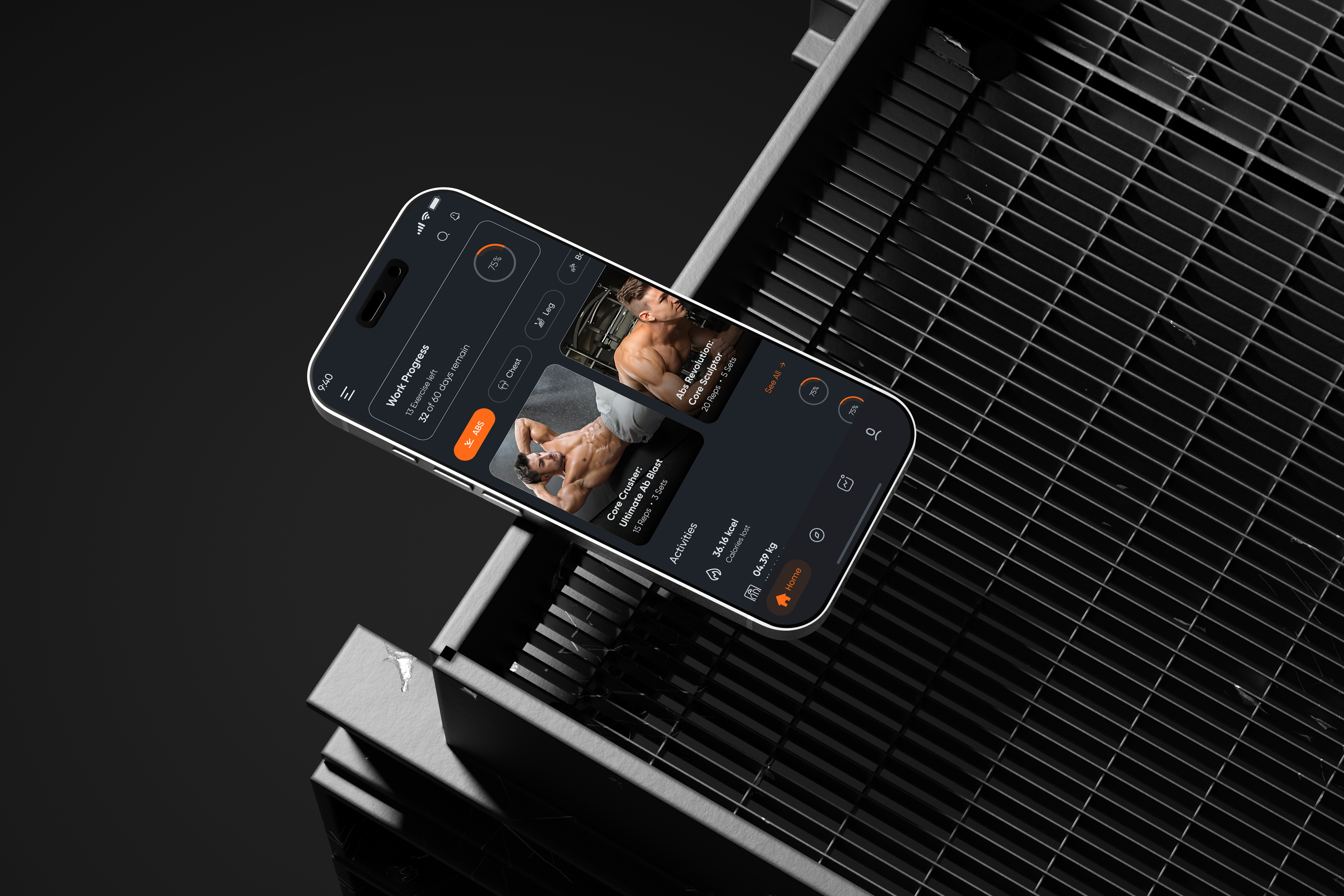 Fitness Workout Mobile App UI/UX Design app design app ui app ui design app uiux design app ux design apps dark app fitness app fitness app design gym app gym app design mobile app samero ux design wellness app workout app workout app design