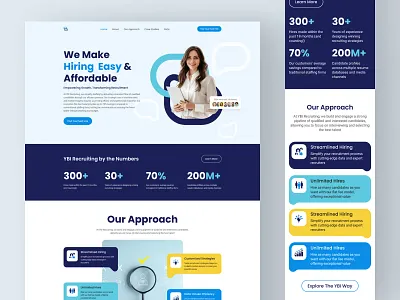 HR & Recruitment Company Website – Corporate Website UI/UX Desig brand identity career website clean ui conversion design corporate website hr website job portal landing page modern design recruitment agency service business ui ui design ux design ux ui website design