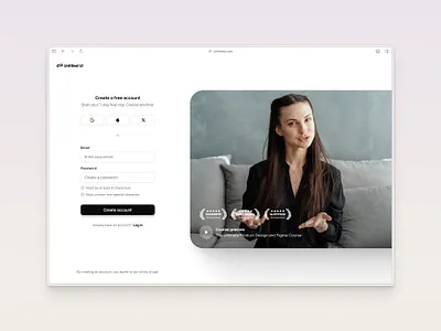 Create a free account — Untitled UI create account login onboarding sign up signup web design