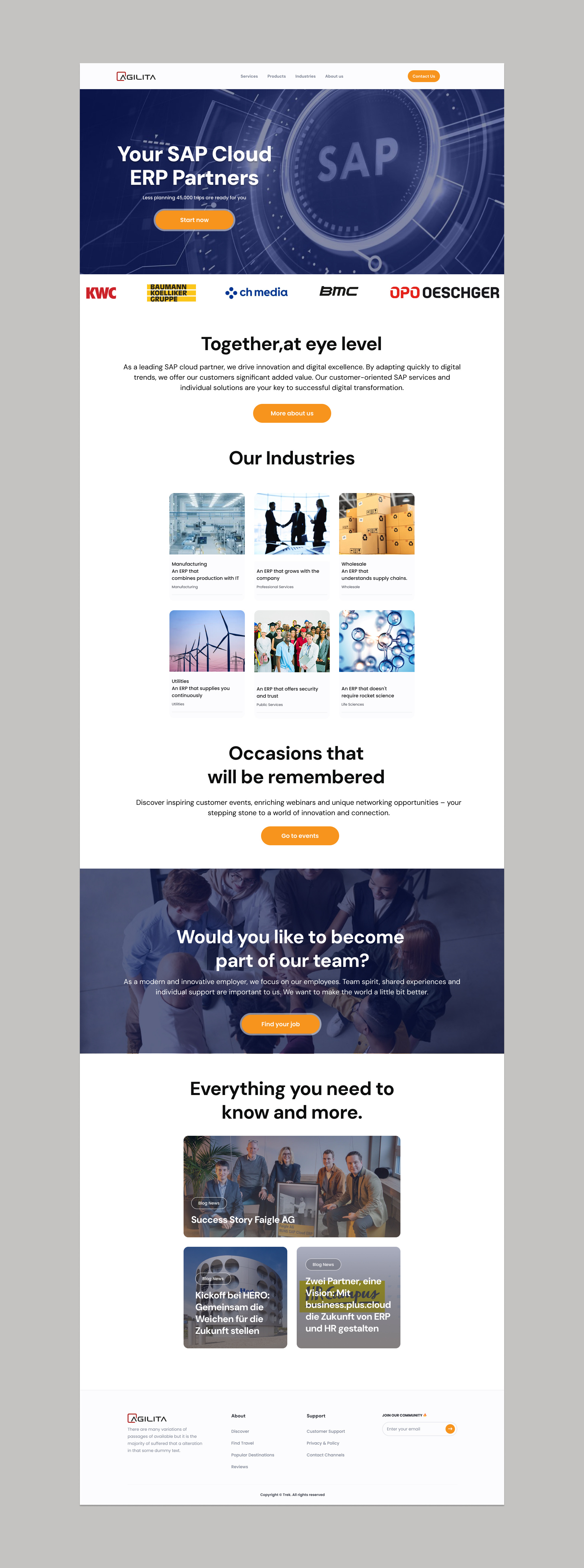 Agilita Landing Page Revamp b2b branding corporatewebsite industries uiux webdesign