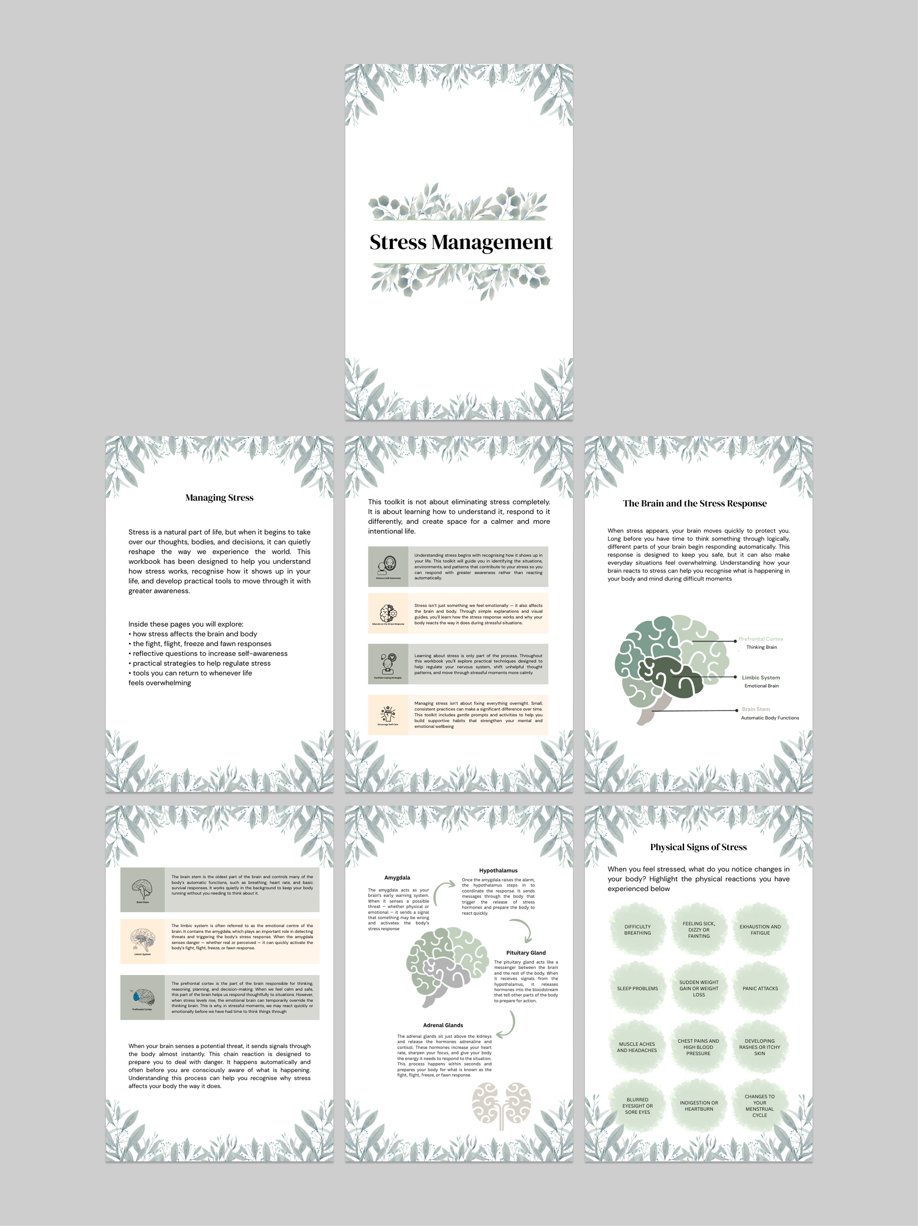 Stress Management eBook Layout brochure canva ebookdesign layout mentalhealth psychology selfcare stressmanagement wellness