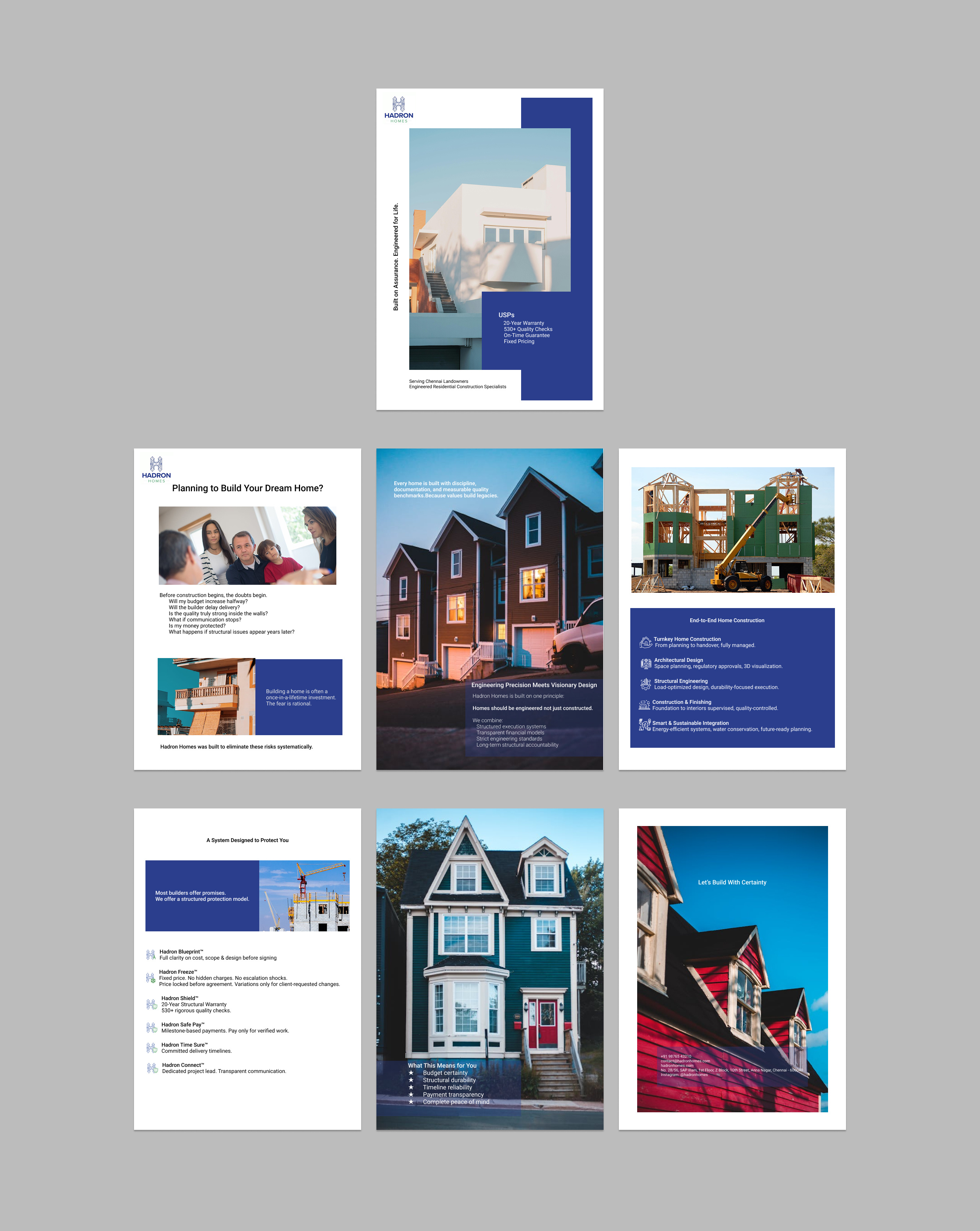 Hadron - Real Estate Brochure architecture branding brochure corporatebrochure printdesign realestate realestatebrochure