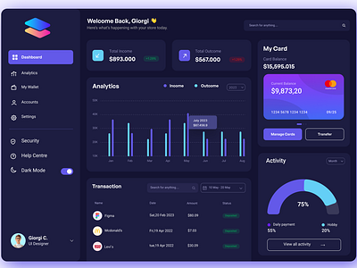 CashBank Dashboard bank dashboard ui dashboard ui design data visualization ui design figma finance ui financial ui design landing page finance ui landing page ui modern ui design ui ui components user experience design user friendly ui design ux web dashboard design