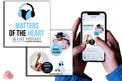 "Matters Of The Heart" Podcast Branding and Social Media Post branding graphic design illustration logo social media social media design