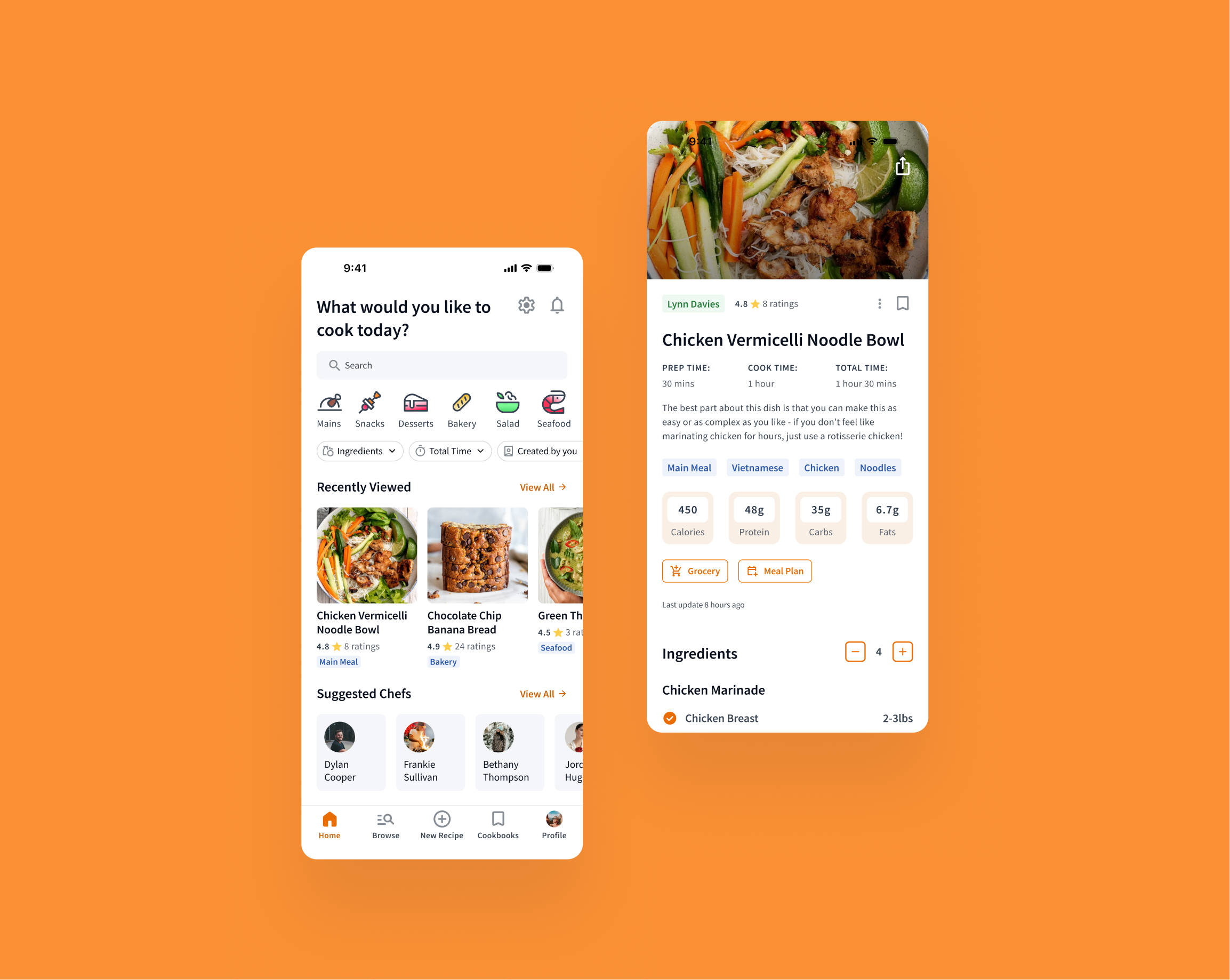Cookbookly – Smart Recipe & Meal Planning UI app design cooking app mobile app product design recipe app ui design user experience