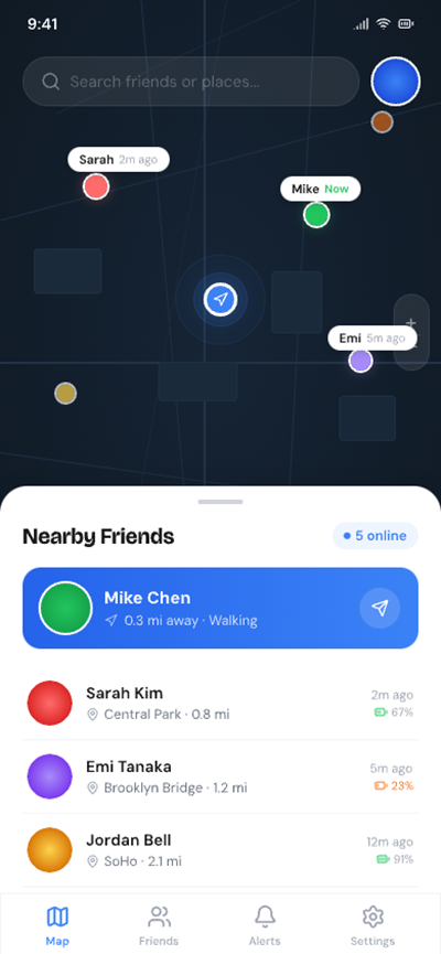 Daily UI Challenge #020 - Location Tracker dailyui