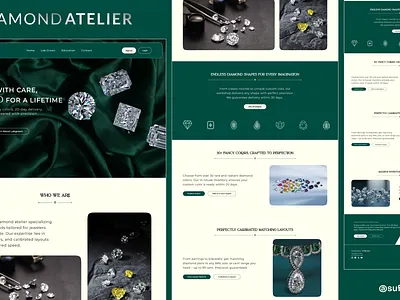 Diamond Atelier branding design landing page ui uidesign web webdesign