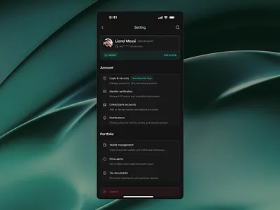Mobile Setting Page Concept Design design graphic design mobile ui uidesign uiux