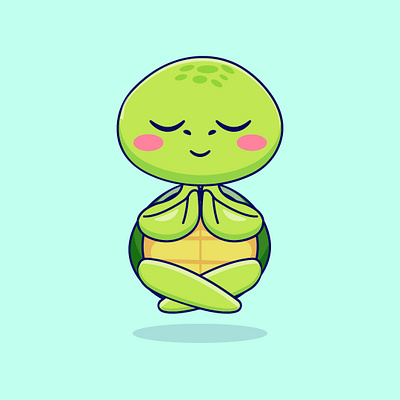 YOGA TURTLE ILLUSTRATION 🐢 3d animation available branding design follow foryou games graphic design illustration logo motion graphics openforwork turtle turtleillustration ui vector yoga