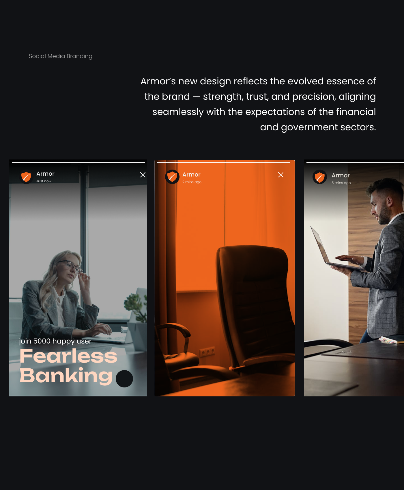 Example of Branding - Rework for fintech startup