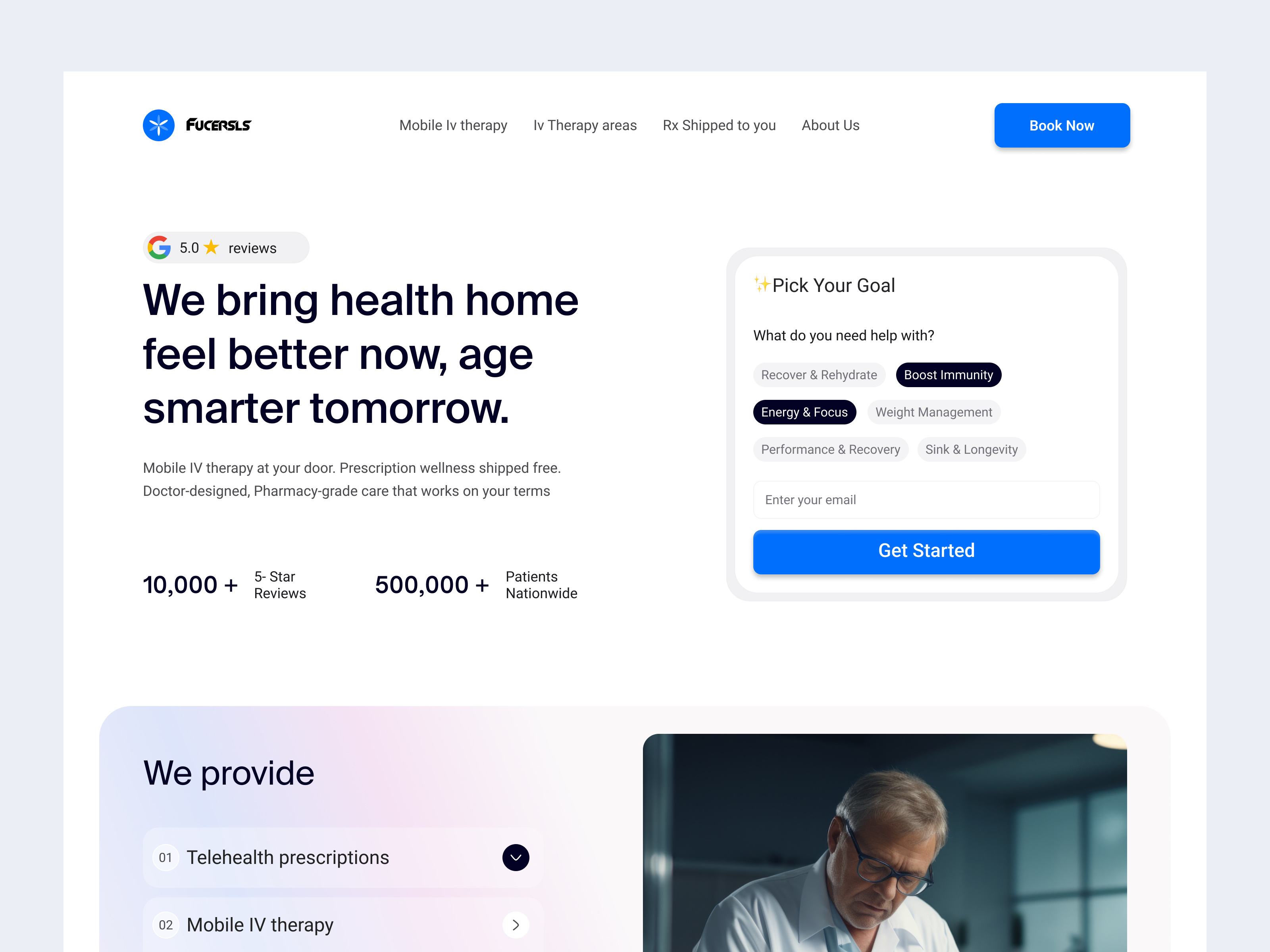 Example of Healthcare Website Design