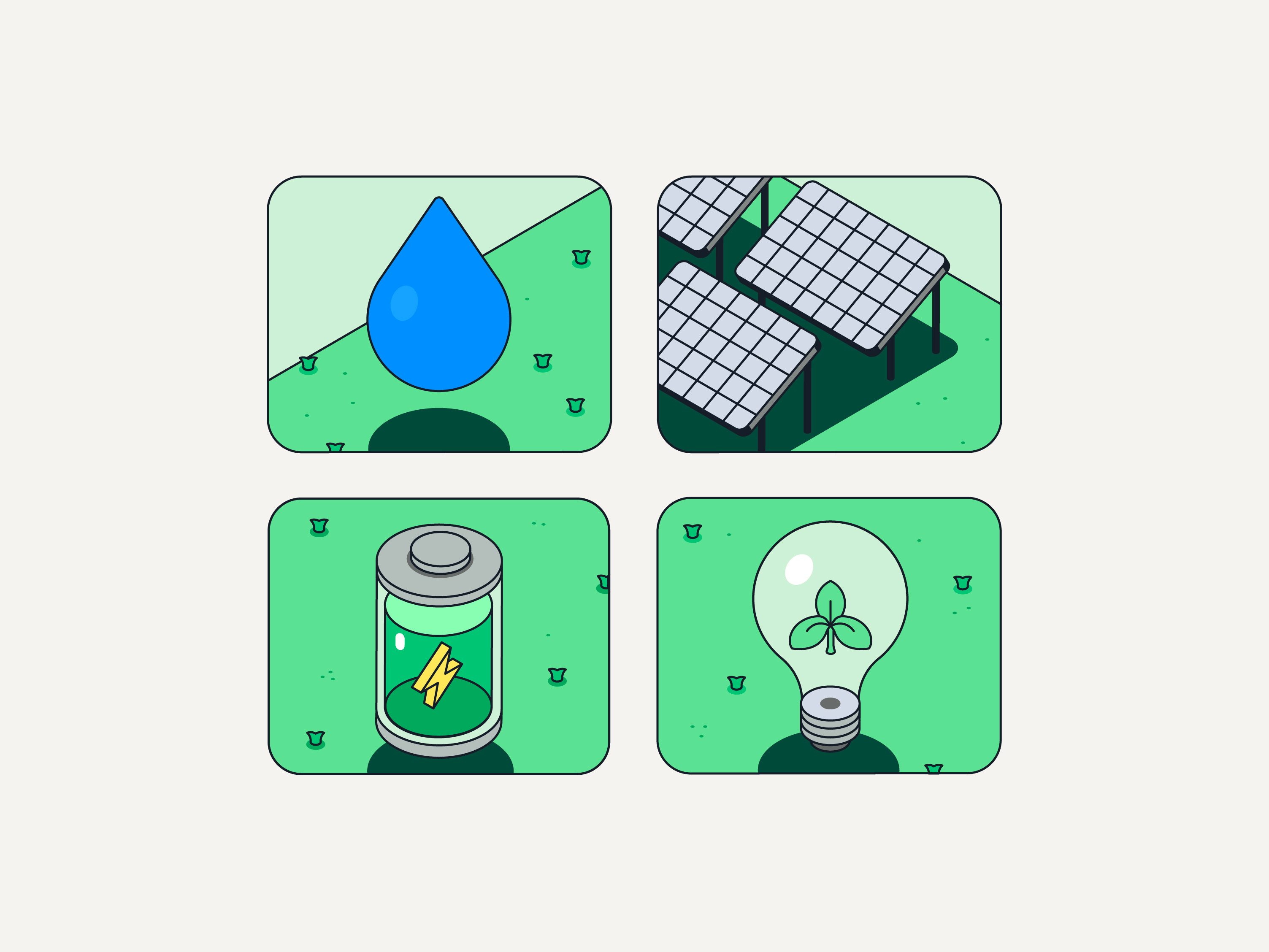 Isometric Sustainability Illustrations