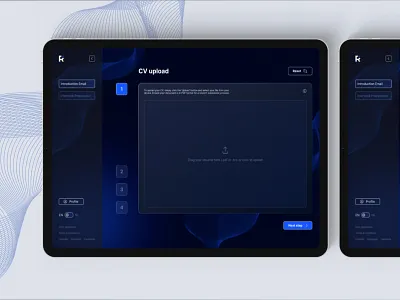 AI Hiring Platform — CV Upload Flow ai platform clean design dashboard ui file upload form design hiring platform interaction design interface design minimal ui modern ui onboarding flow product design recruitment ui saas design ui design user experience user flow ux ui web app web interface