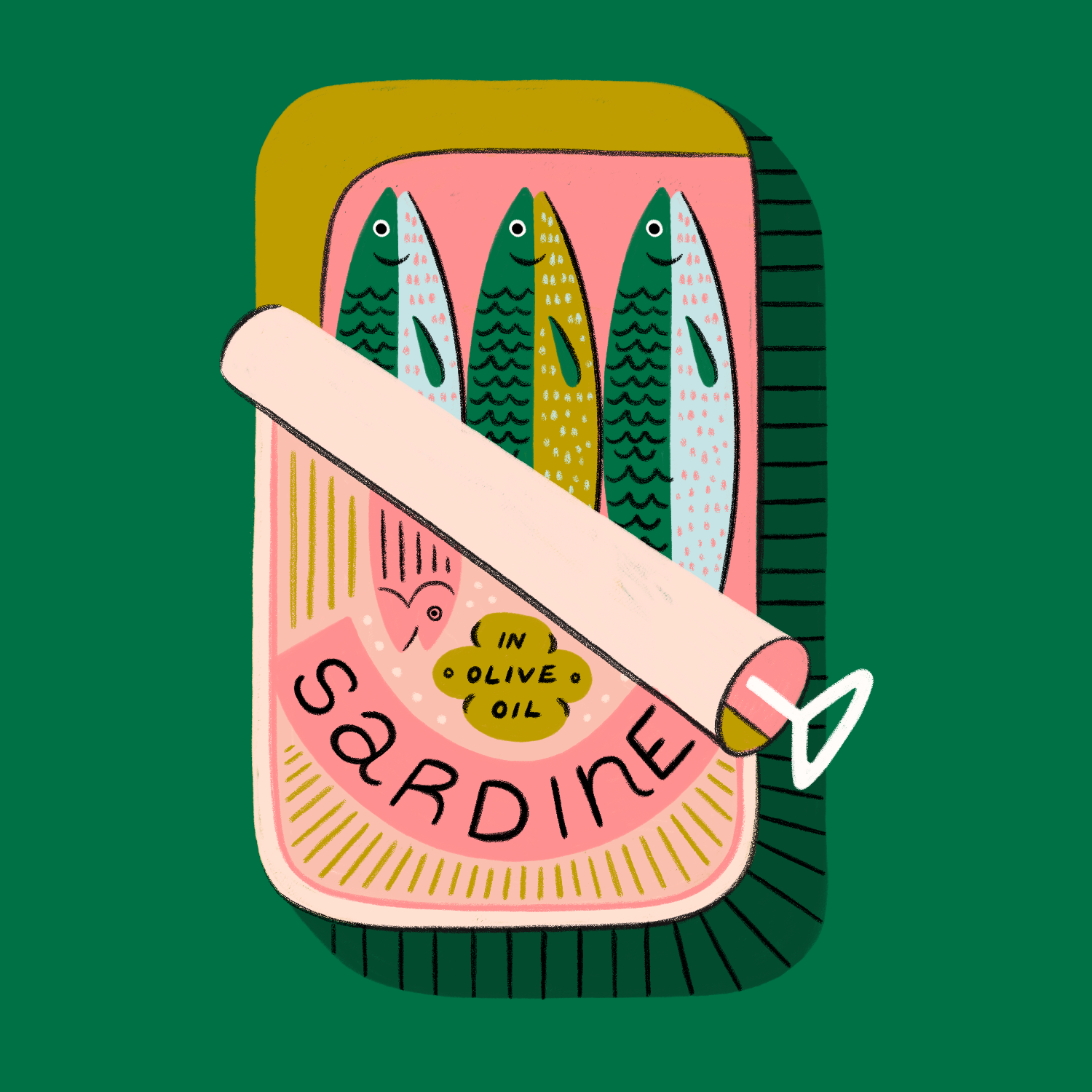 Sardines can design fish hand drawn hand lettering illustration illustrator lettering packaging procreate sardines