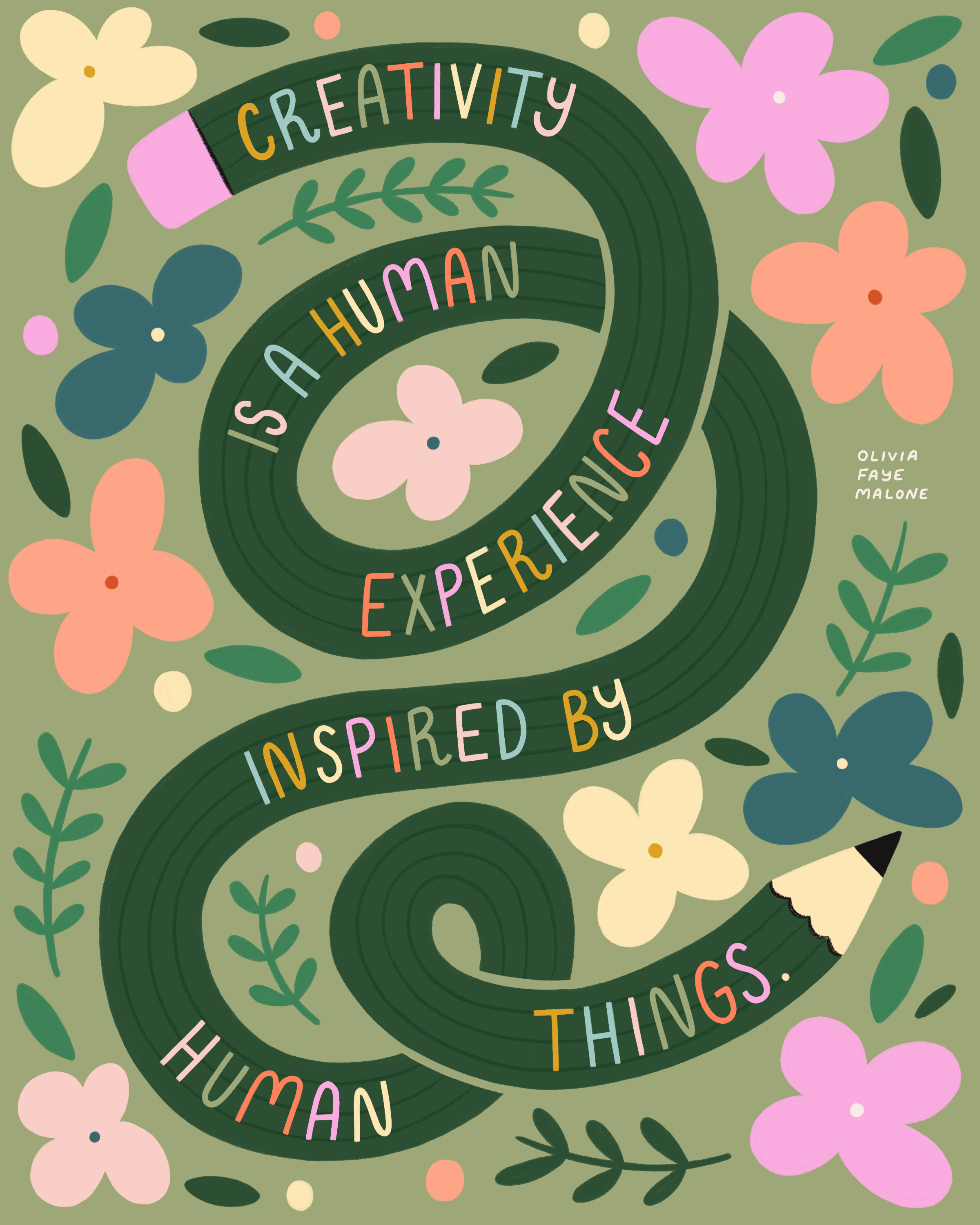 Human Creativity creativity design hand drawn hand lettering human illustration illustrator lettering pencil procreate type