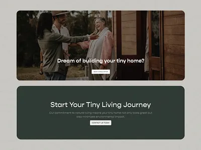 Minimalistic website sections carousel web
