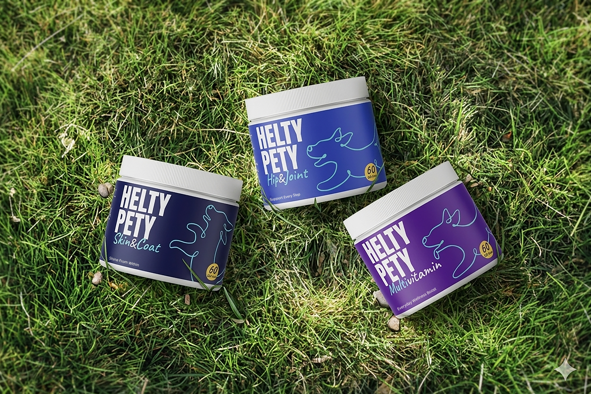 HELTYPETY Dog Supplement Branding