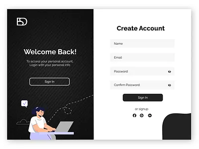 Signup page page signup ui ux