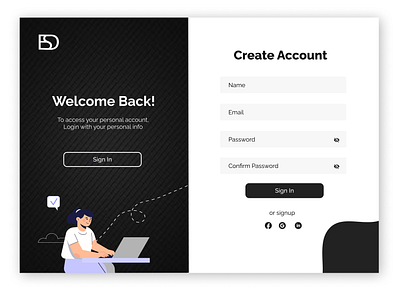 Signup page page signup ui ux