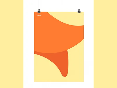 Duckie | Illustration Poster bird duck font graphics illustration minimal poster sans serif shapes simple
