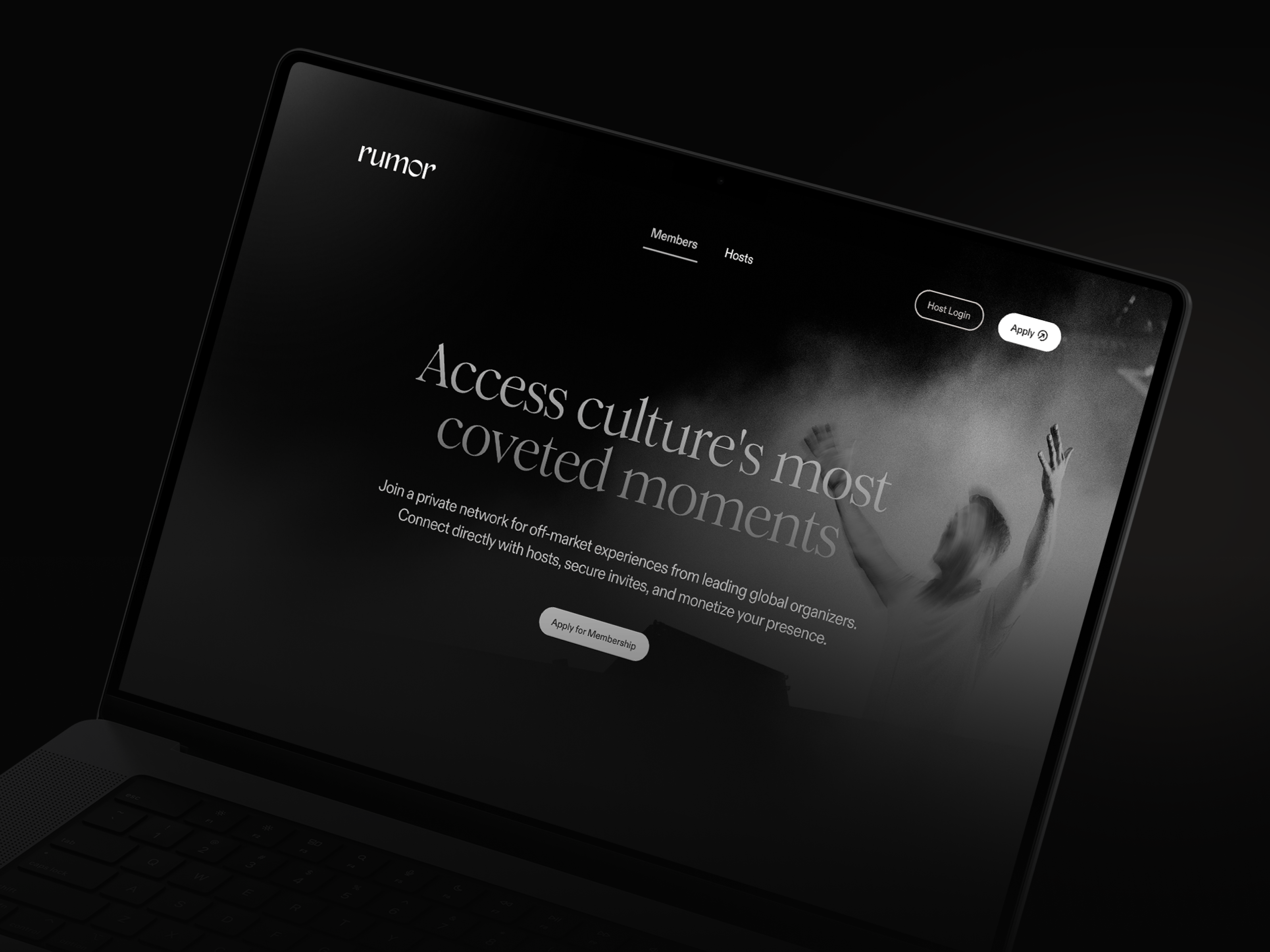Example of Rumor – The app where culture connects