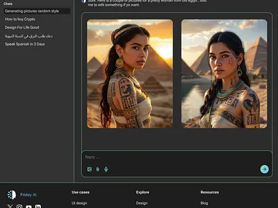 FridayAI Product ai figma graphic design product ui web