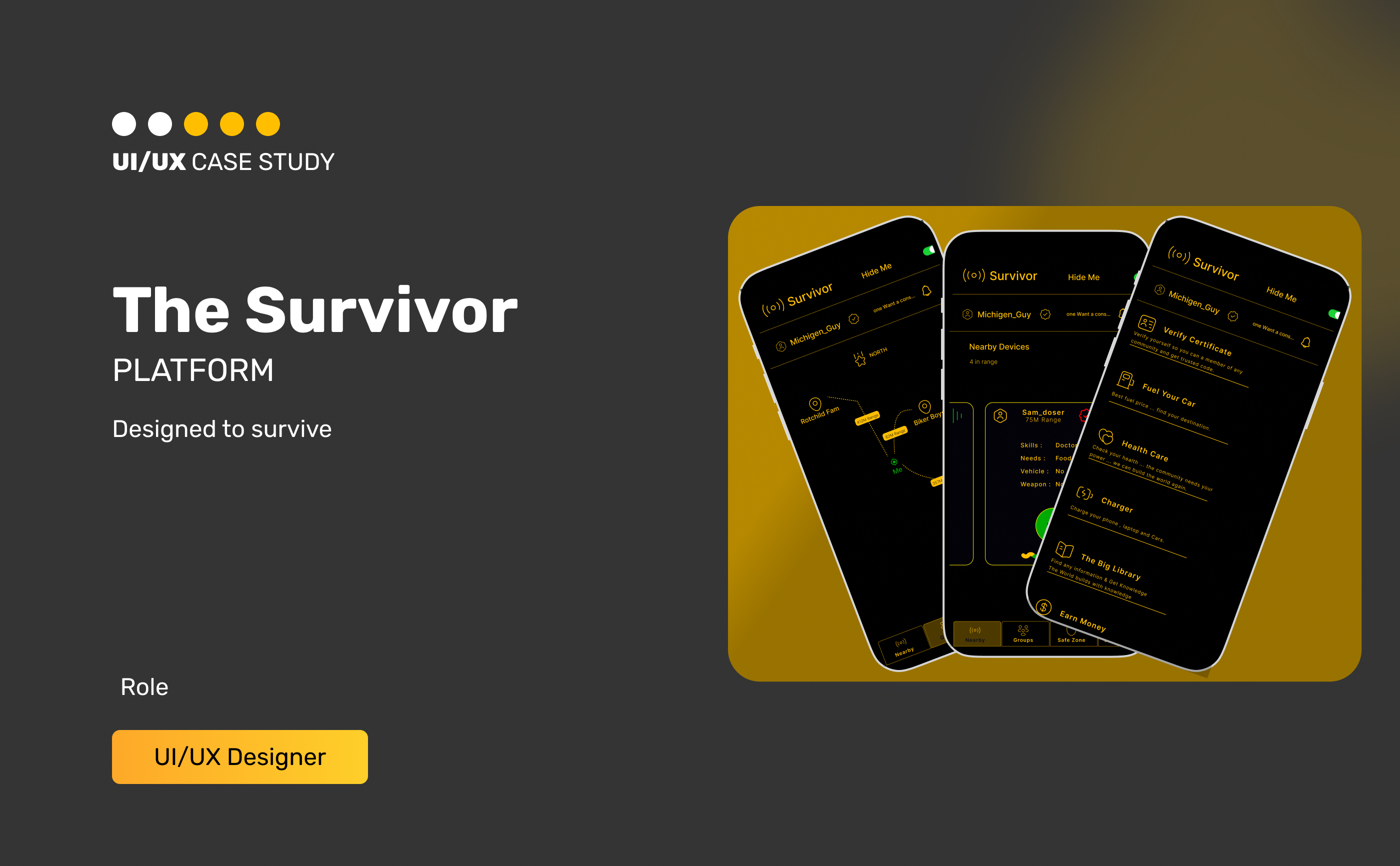 Survivor | The Last Signal designthinking figma sci fi ui