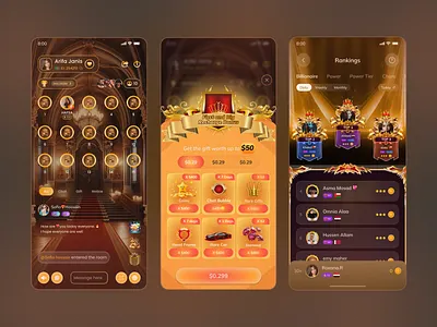 Voice Chat Room App app app design audio chat room app chat app chat app design chat room chat room app dating app gaming gaming site golden live app live streaming mobile app online dating social app social media ui trends ui ux design voice app voice chat