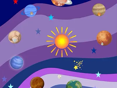 Solar system branding design graphic design illustration vector