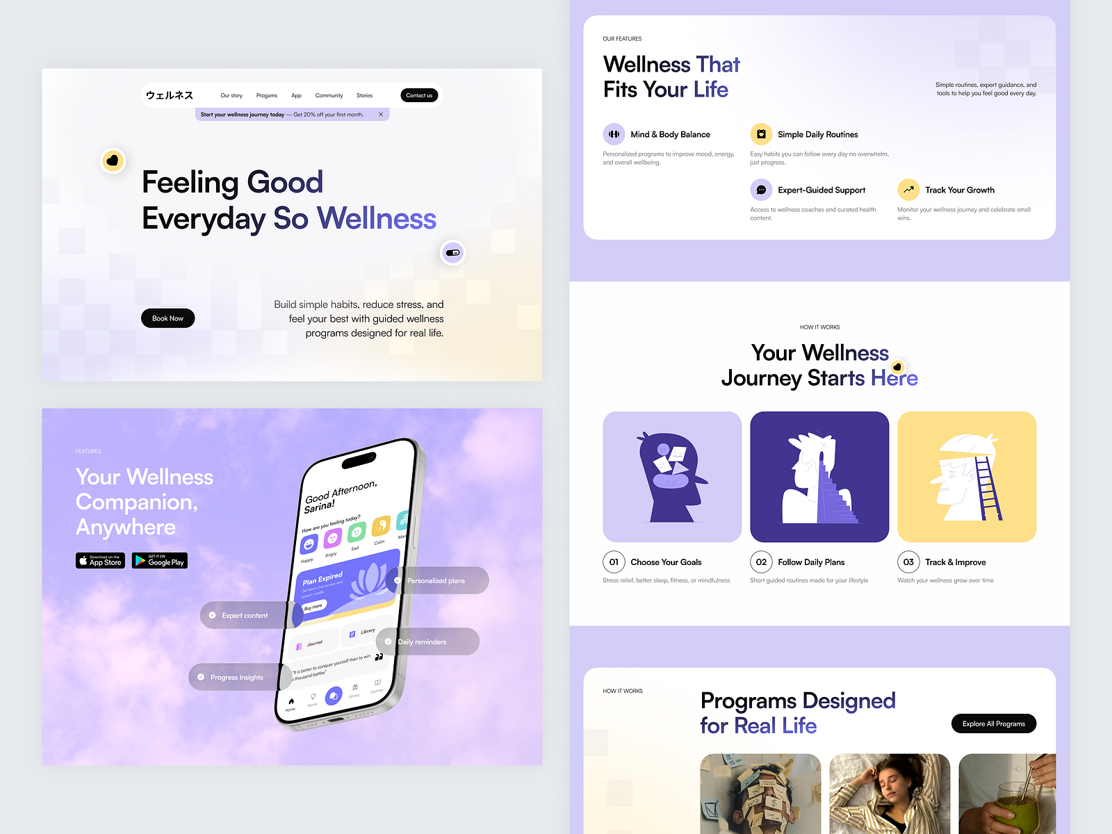 Wellness Website UI/UX by Fahema Yesmin on Dribbble