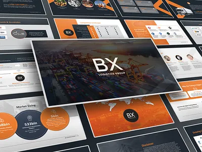 BX Logistics Group | Investor Pitch Deck branding business corporate corporate presentation design graphic design investor investor pitch deck logistics logo pitch deck pitch deck presentation powerpoint powerpoint presentation presentation typography ui ux vector