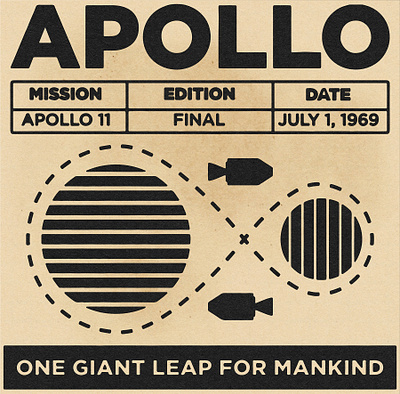 Apollo 11 apollo 11 design dirty design illustration letterpress logo nasa retro space logo vintage