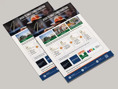 Assets Only Construction annual report brochure design catalog company profile flyer design magazing design trifold brochure