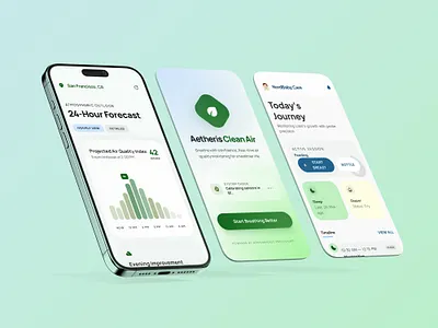 Aetheris-Advanced-Air-Environment-App Design appdesign ecofriendly environment interactiondesign mobileapp sustainability ui userexperience
